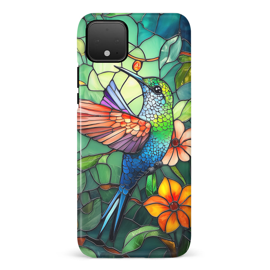 Google Pixel 4 Hummingbird Stained Glass Phone Case