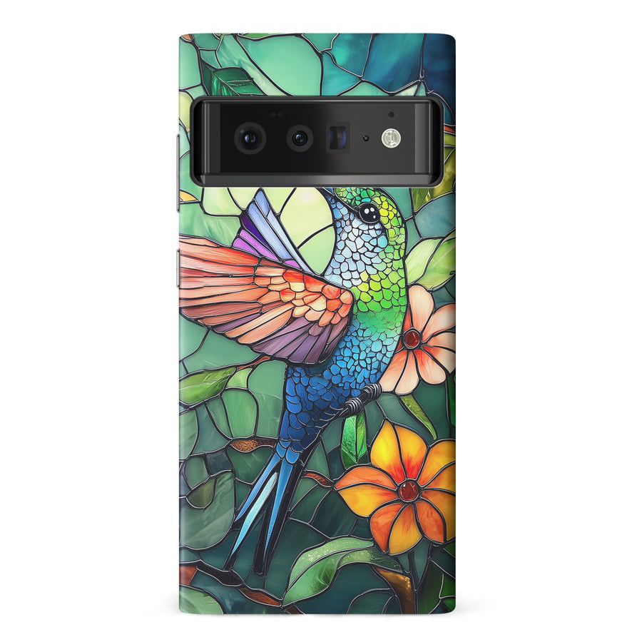 Google Pixel 6 Pro Hummingbird Stained Glass Phone Case