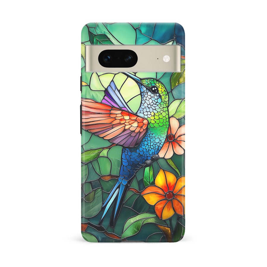 Google Pixel 7 Hummingbird Stained Glass Phone Case