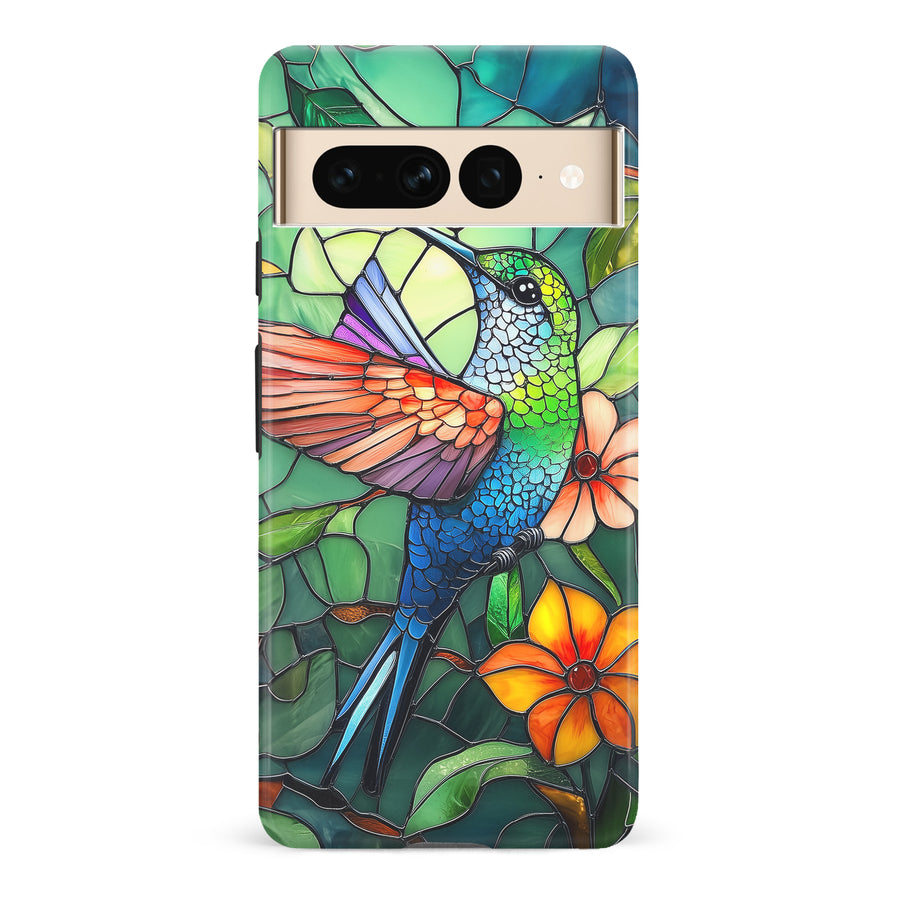 Google Pixel 7 Pro Hummingbird Stained Glass Phone Case