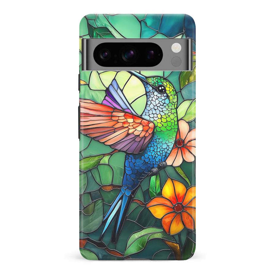 Google Pixel 8 Pro Hummingbird Stained Glass Phone Case