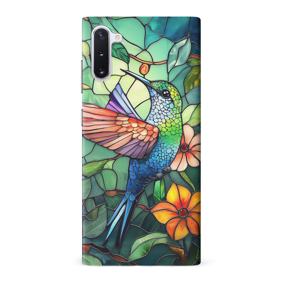 Samsung Galaxy Note 10 Hummingbird Stained Glass Phone Case