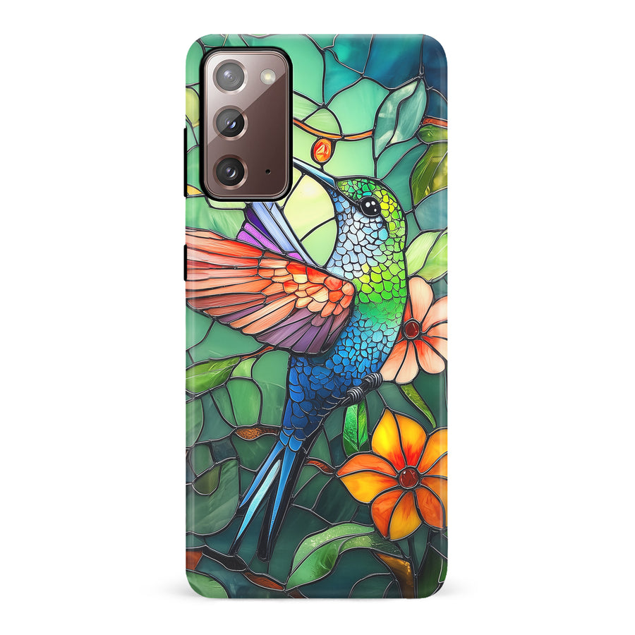 Samsung Galaxy Note 20 Hummingbird Stained Glass Phone Case