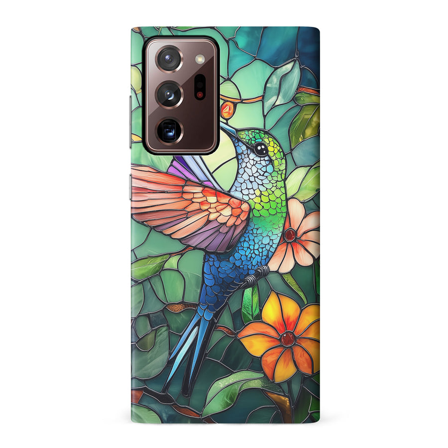 Samsung Galaxy Note 20 Ultra Hummingbird Stained Glass Phone Case