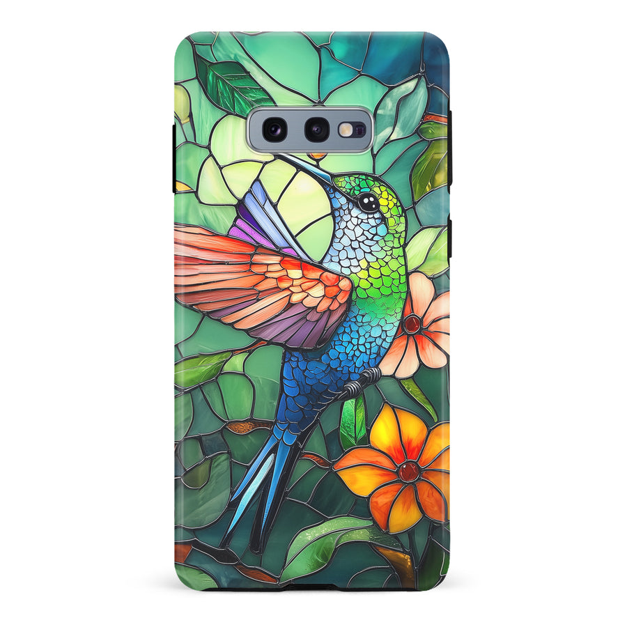 Samsung Galaxy S10e Hummingbird Stained Glass Phone Case