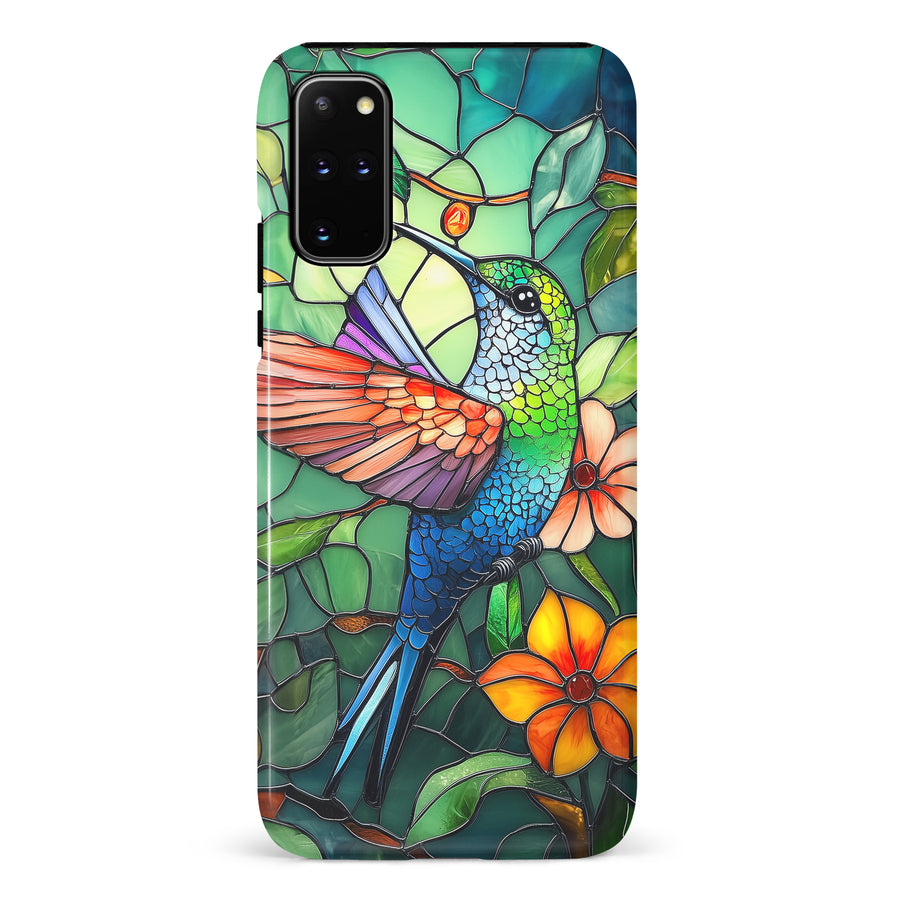 Samsung Galaxy S20 Plus Hummingbird Stained Glass Phone Case