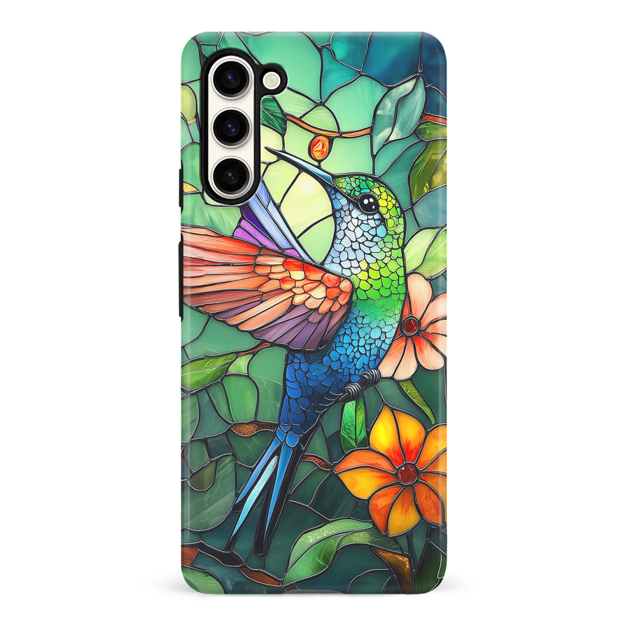 Samsung Galaxy S23 Hummingbird Stained Glass Phone Case