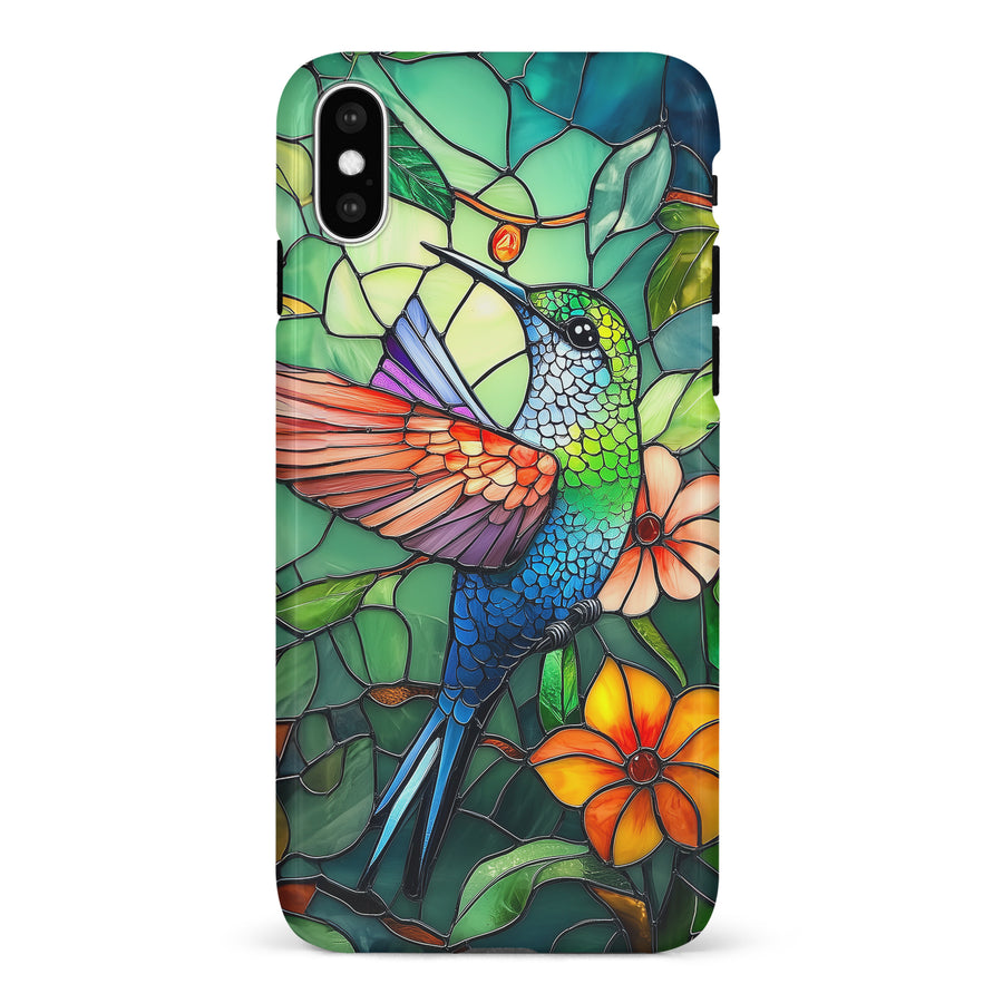 iPhone X/XS Hummingbird Stained Glass Phone Case