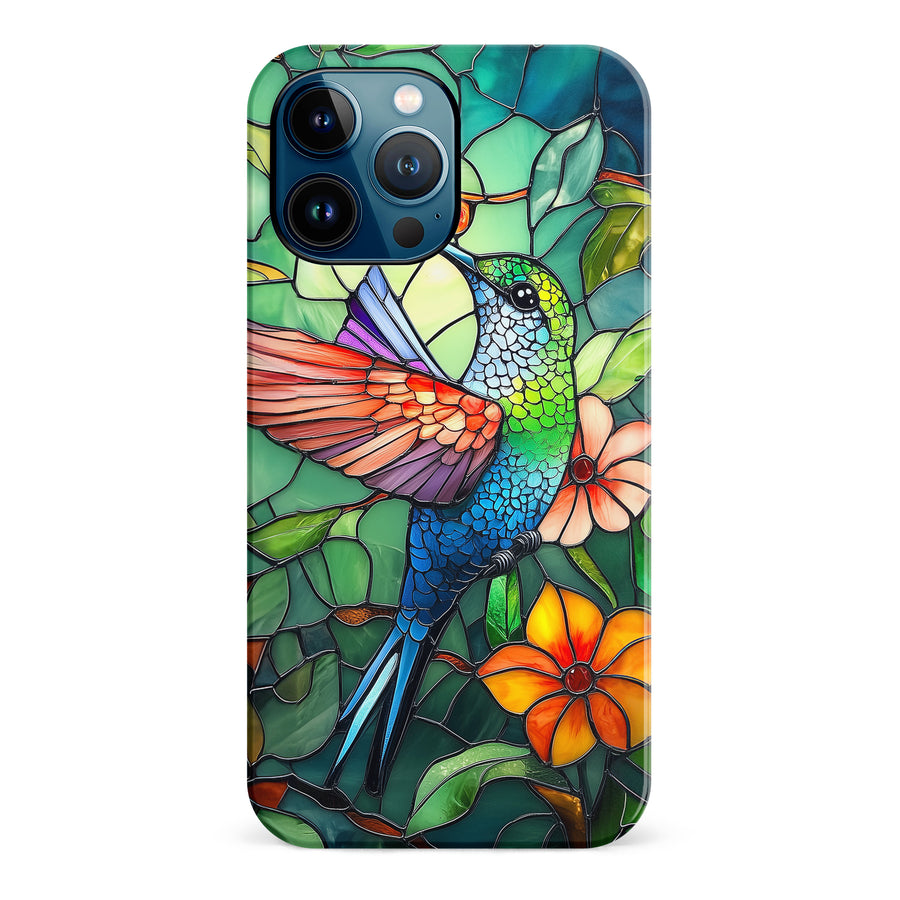 iPhone 12 Pro Max Hummingbird Stained Glass Phone Case