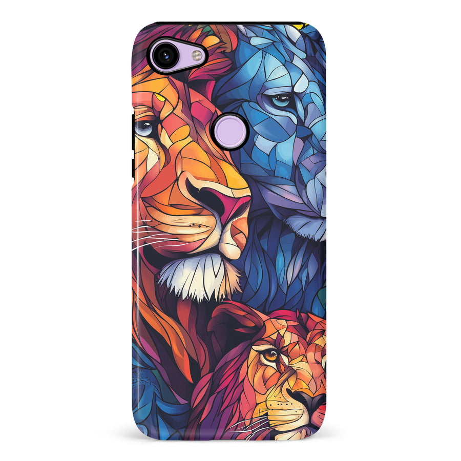 Google Pixel 3 Majestic Lion Stained Glass Phone Case