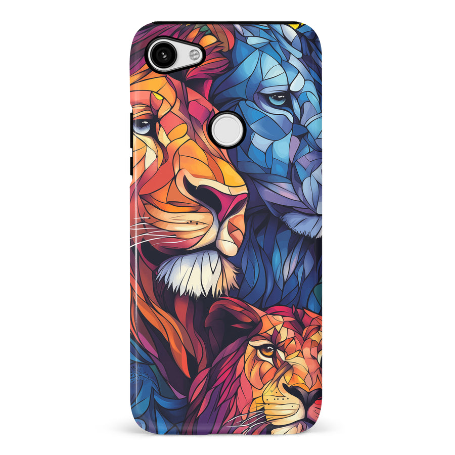 Google Pixel 3 XL Majestic Lion Stained Glass Phone Case