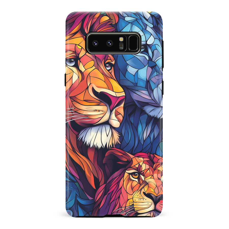 Samsung Galaxy Note 8 Majestic Lion Stained Glass Phone Case