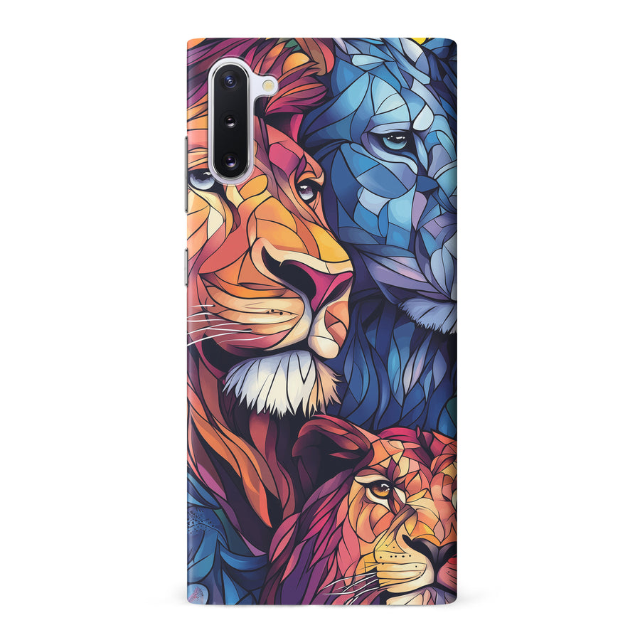 Samsung Galaxy Note 10 Majestic Lion Stained Glass Phone Case