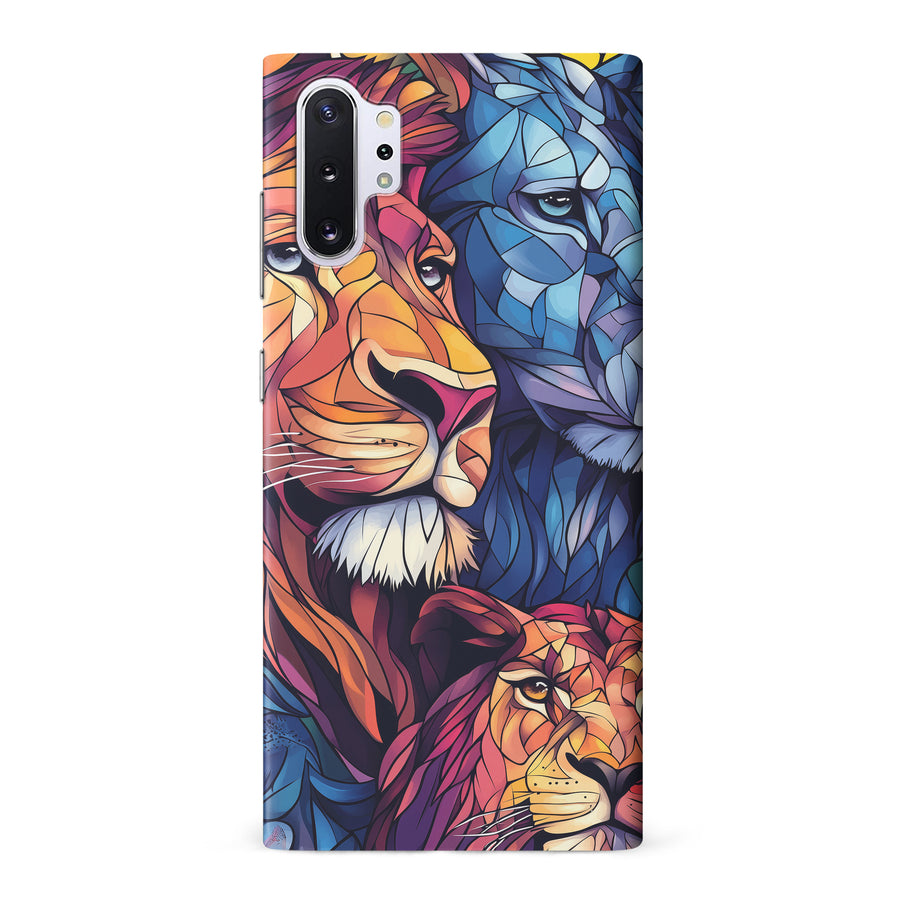 Samsung Galaxy Note 10 Plus Majestic Lion Stained Glass Phone Case