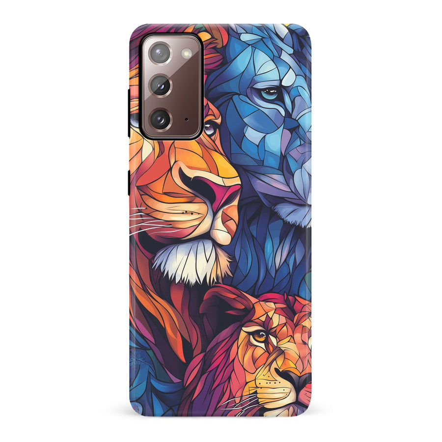 Samsung Galaxy Note 20 Majestic Lion Stained Glass Phone Case