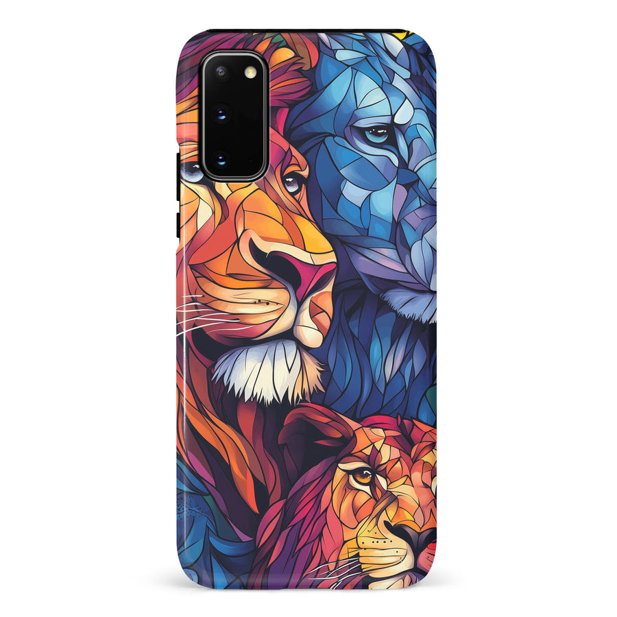 Samsung Galaxy S20 Majestic Lion Stained Glass Phone Case