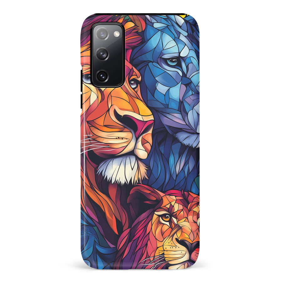 Samsung Galaxy S20 FE Majestic Lion Stained Glass Phone Case