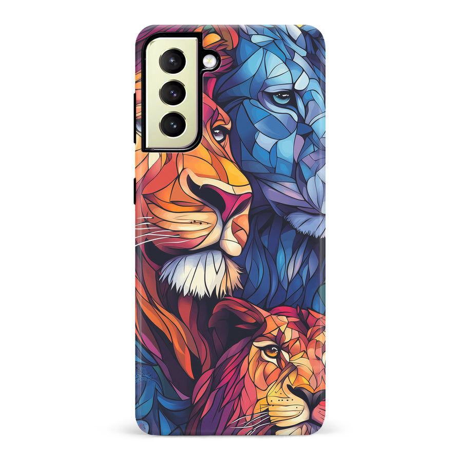 Samsung Galaxy S22 Plus Majestic Lion Stained Glass Phone Case