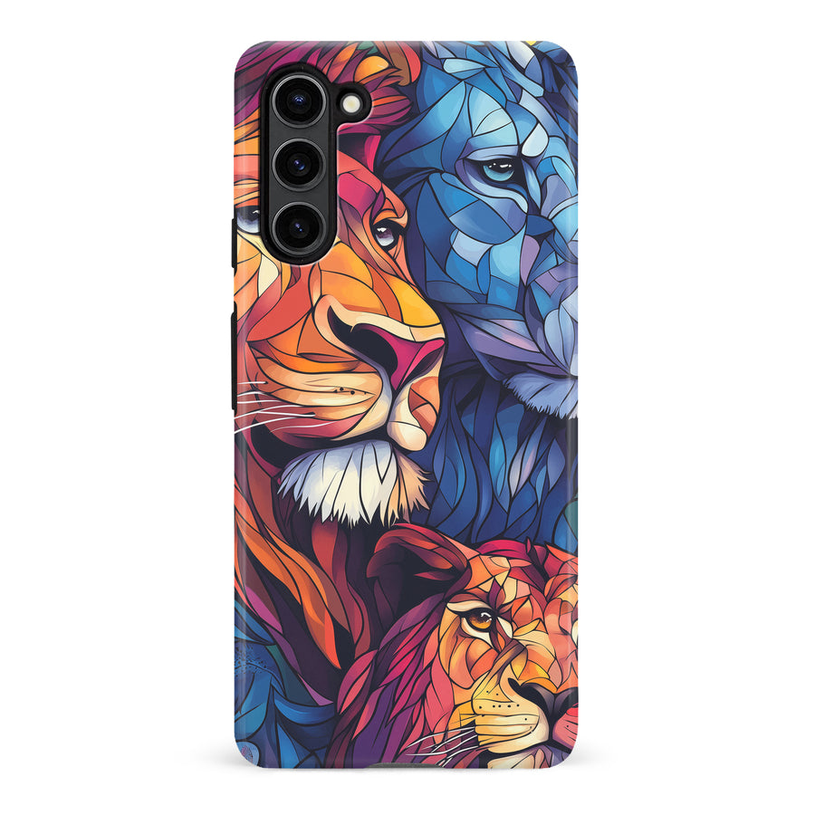 Samsung Galaxy S23 Plus Majestic Lion Stained Glass Phone Case