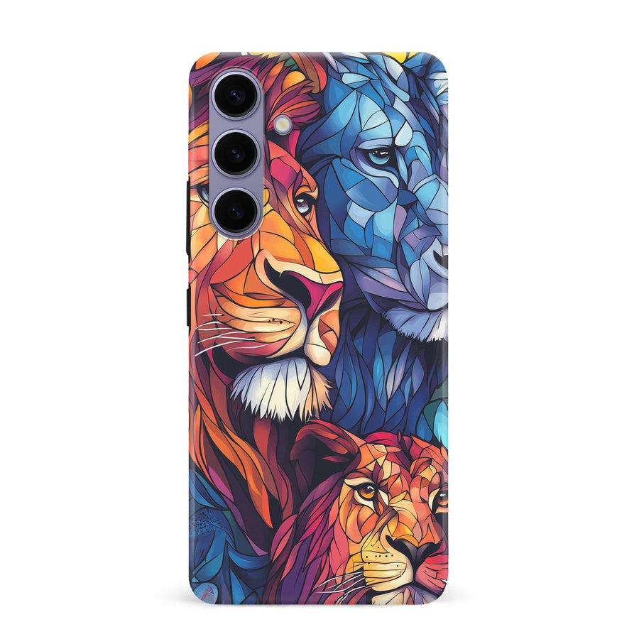 Samsung Galaxy S24 Plus Majestic Lion Stained Glass Phone Case