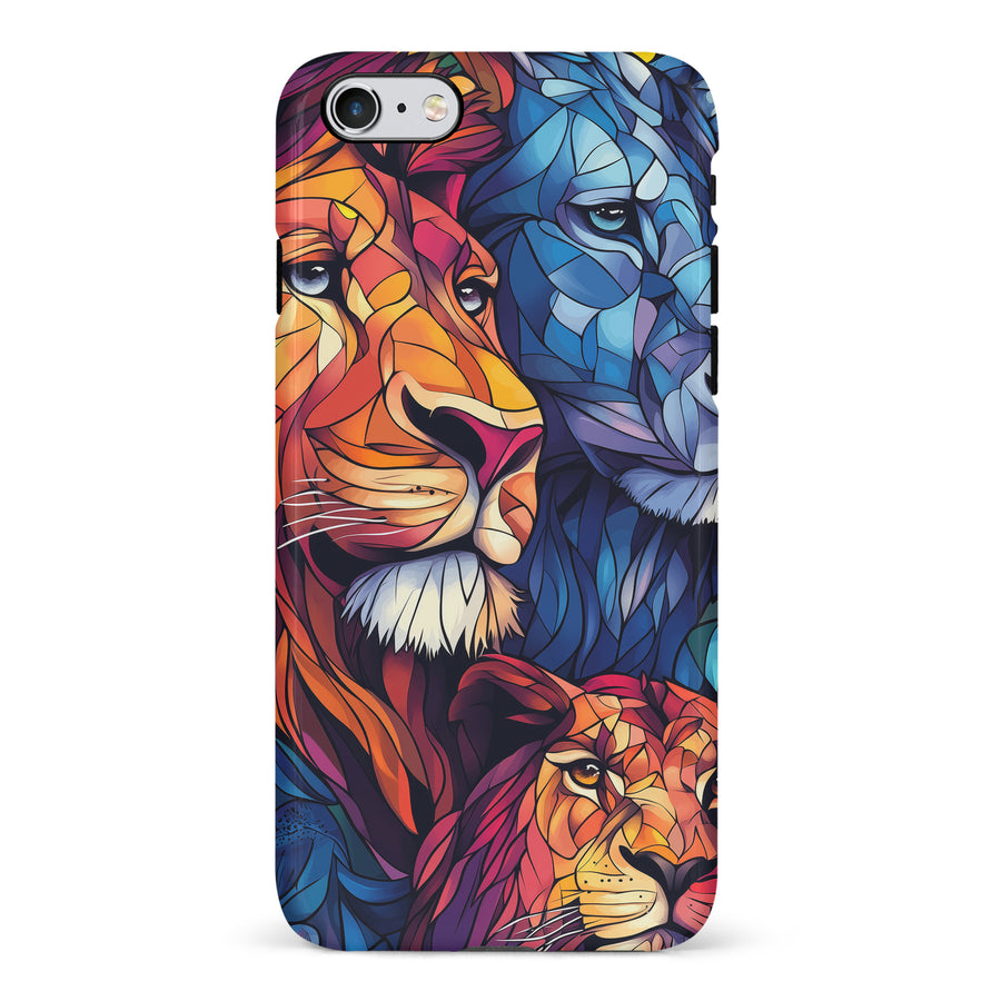 iPhone 6S Plus Majestic Lion Stained Glass Phone Case