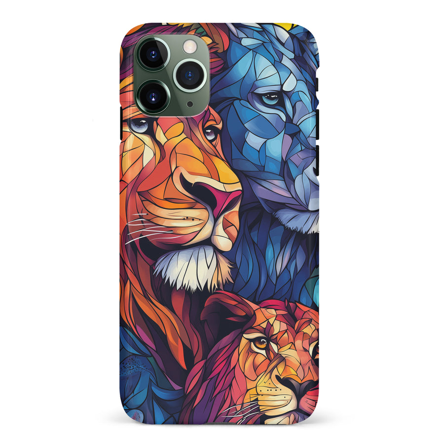 iPhone 11 Pro Majestic Lion Stained Glass Phone Case