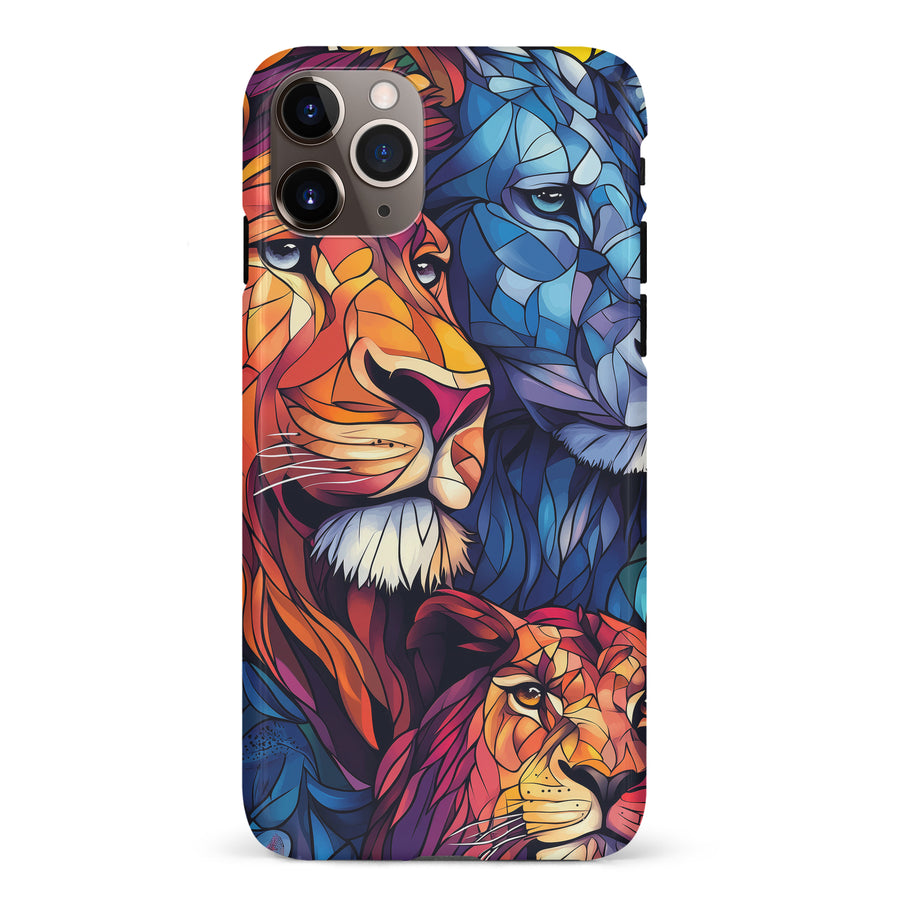 iPhone 11 Pro Max Majestic Lion Stained Glass Phone Case