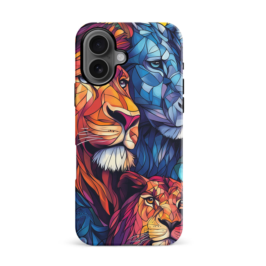 Majestic Lion Stained Glass Phone Case