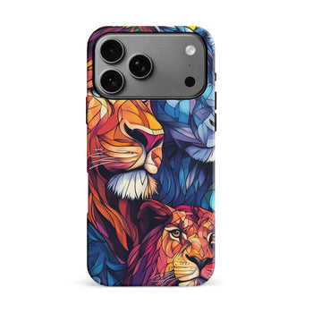 iPhone 17 Pro Max Majestic Lion Stained Glass Phone Case