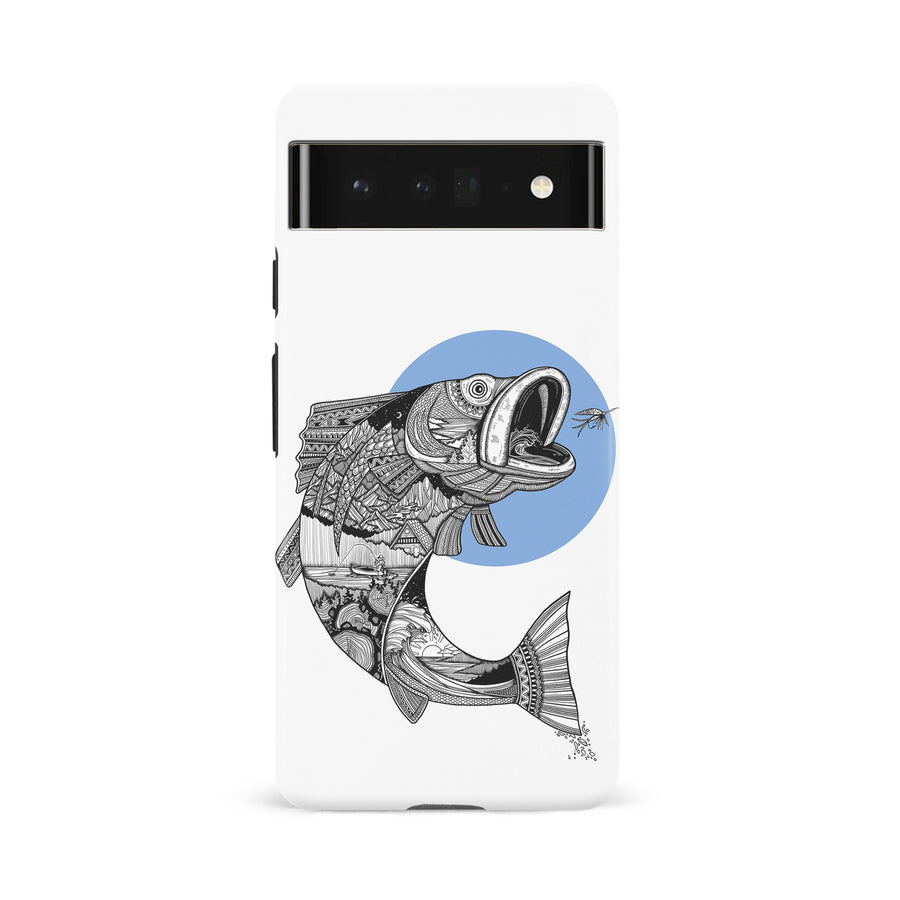 Google Pixel 6A Kate Zessel - Fly Fishing Blue Phone Case
