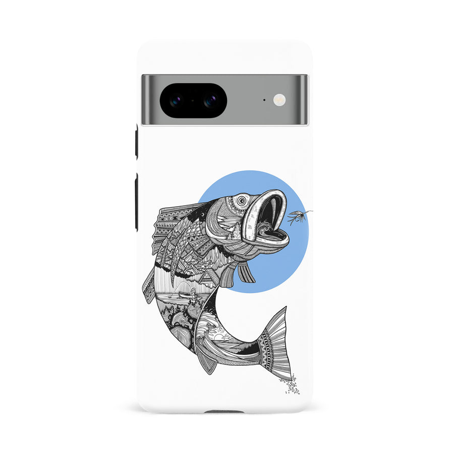 Google Pixel 8A Kate Zessel - Fly Fishing Blue Phone Case