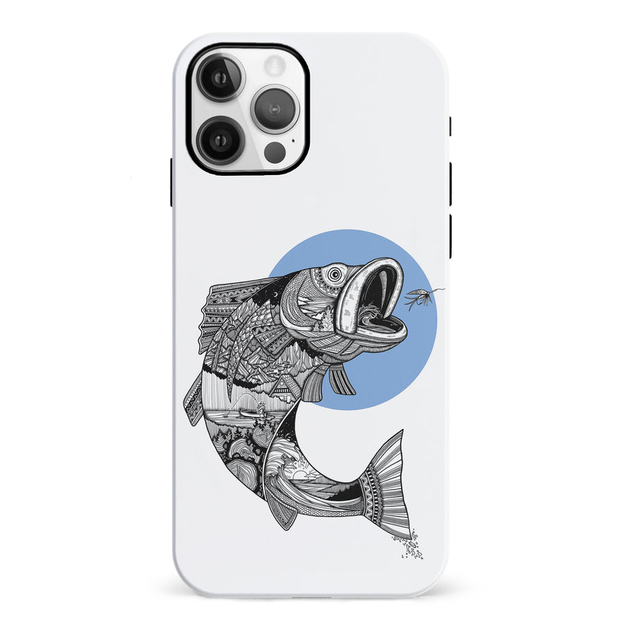 iPhone 12 Kate Zessel - Fly Fishing Blue Phone Case
