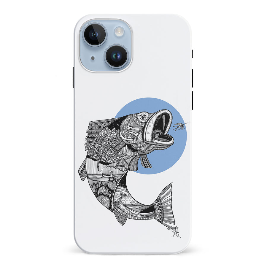 iPhone 15 Kate Zessel - Fly Fishing Blue Phone Case