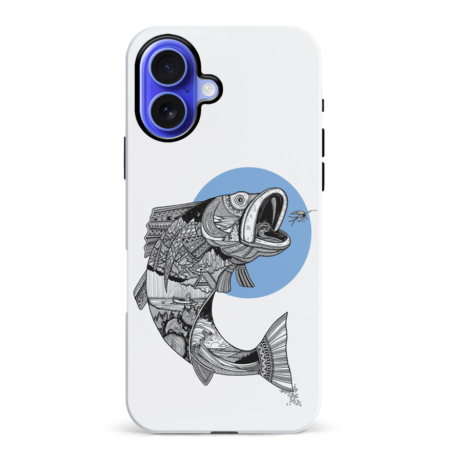 iPhone 16 Plus Kate Zessel - Fly Fishing Blue Phone Case