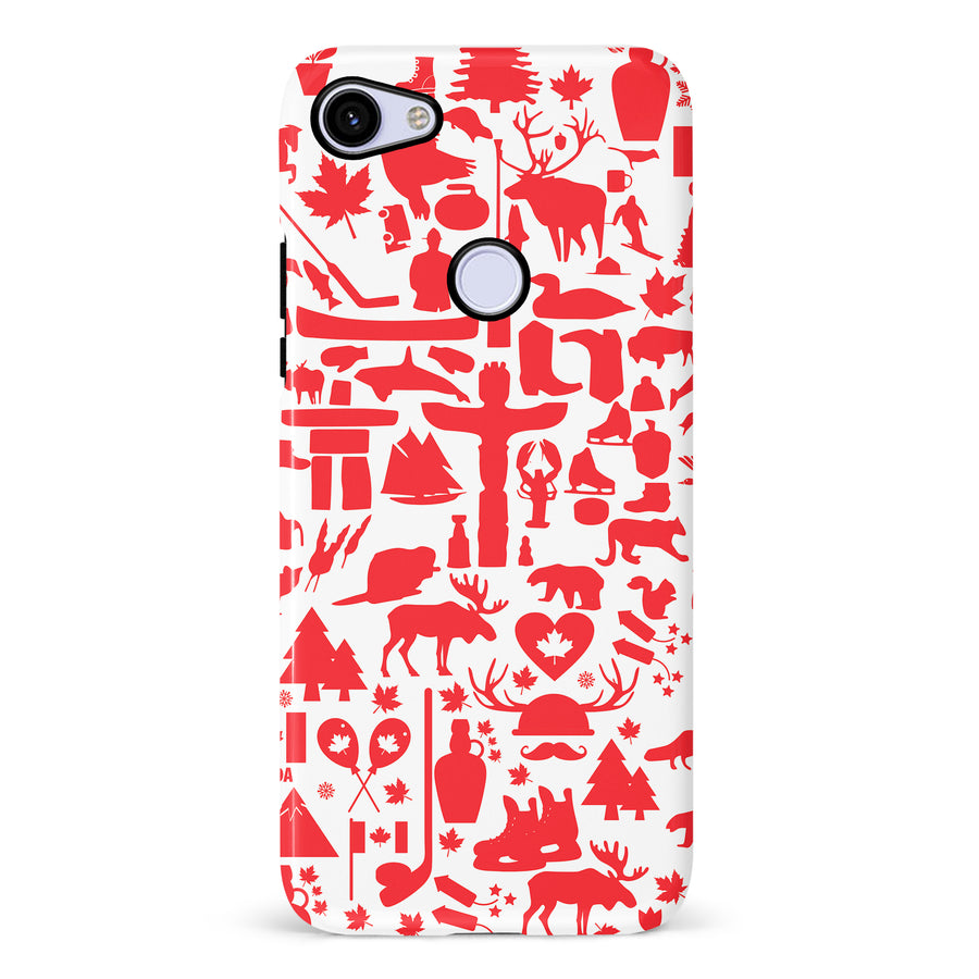 Google Pixel 3A Great Canadian Icons Canadiana Phone Case - White