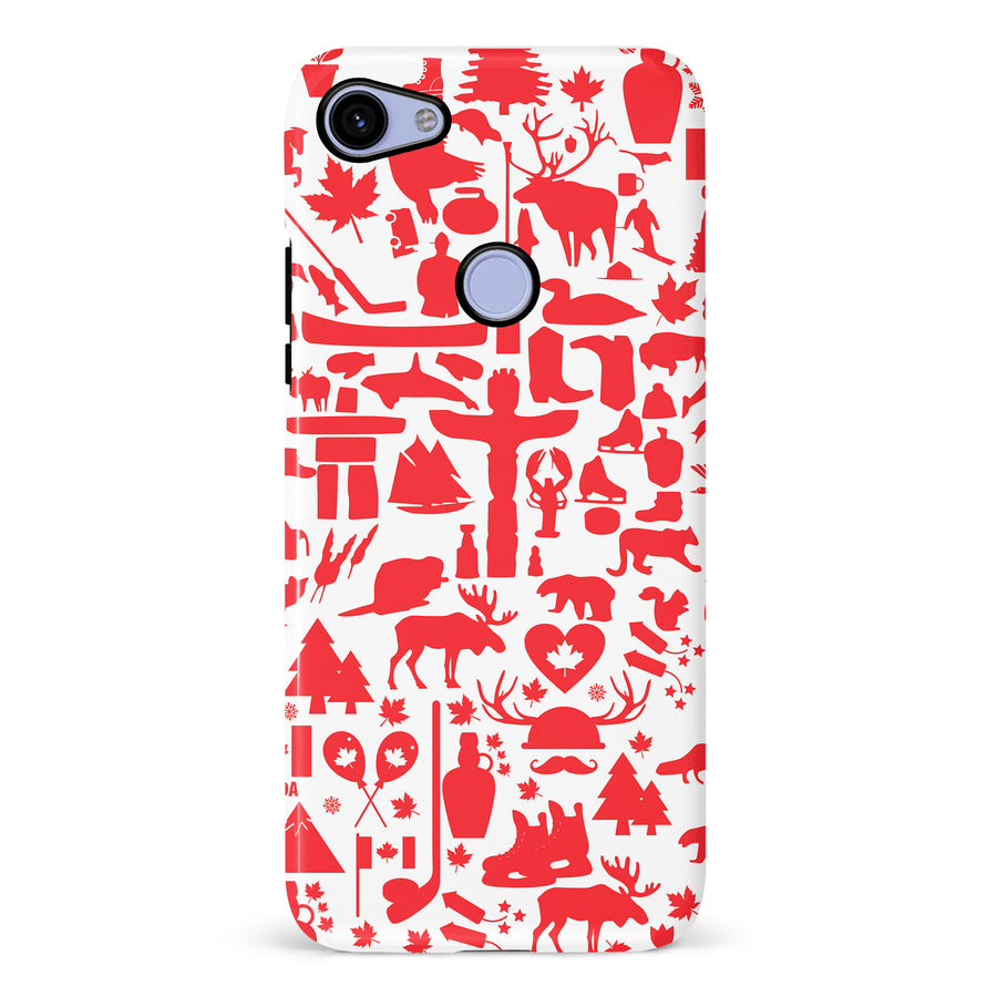 Google Pixel 3A XL Great Canadian Icons Canadiana Phone Case - White