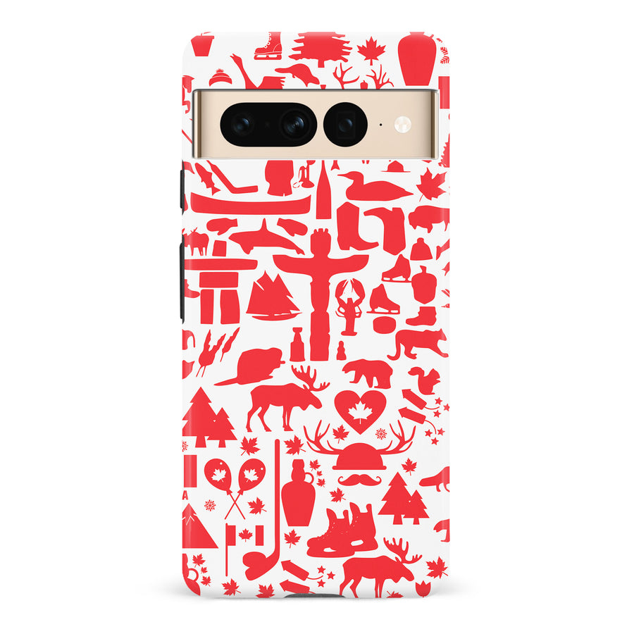Google Pixel 7 Pro Great Canadian Icons Canadiana Phone Case - White