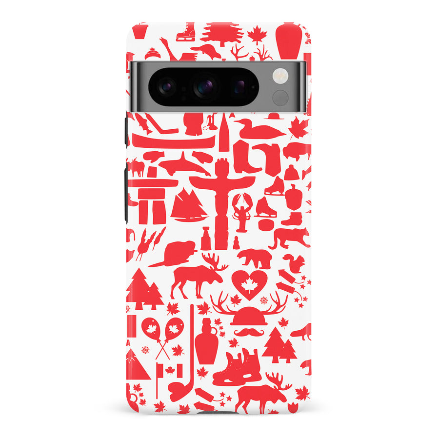 Google Pixel 8 Pro Great Canadian Icons Canadiana Phone Case - White