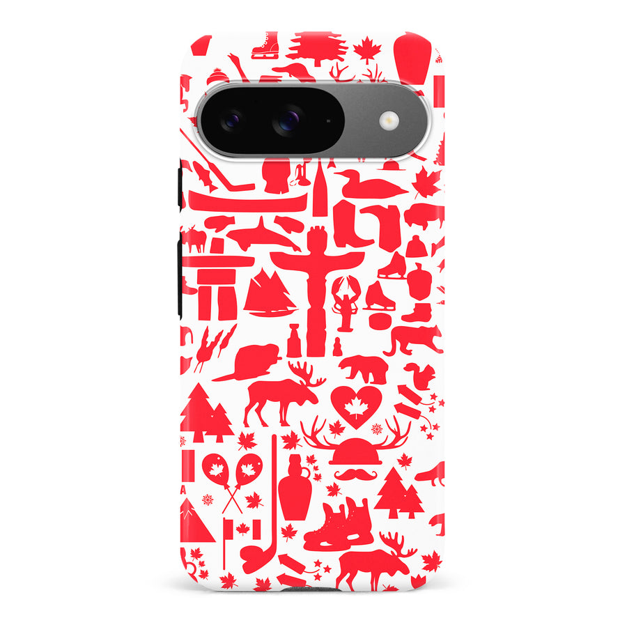 Google Pixel 9 Great Canadian Icons Canadiana Phone Case - White
