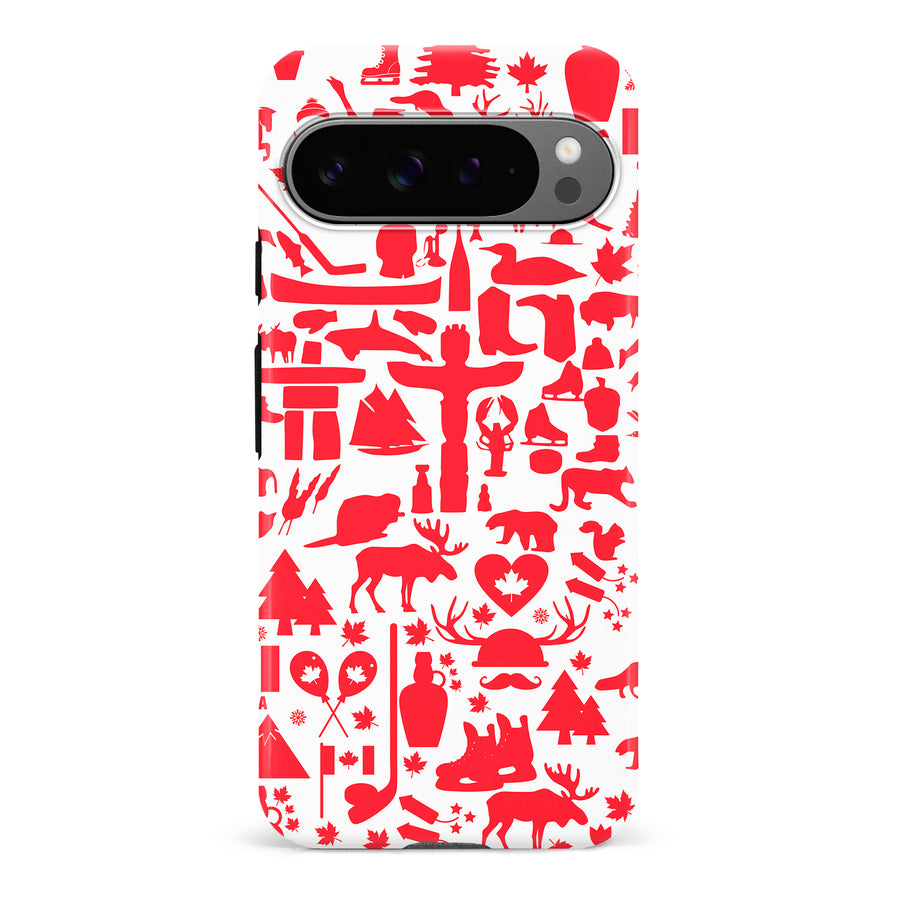 Google Pixel 9 Pro Great Canadian Icons Canadiana Phone Case - White