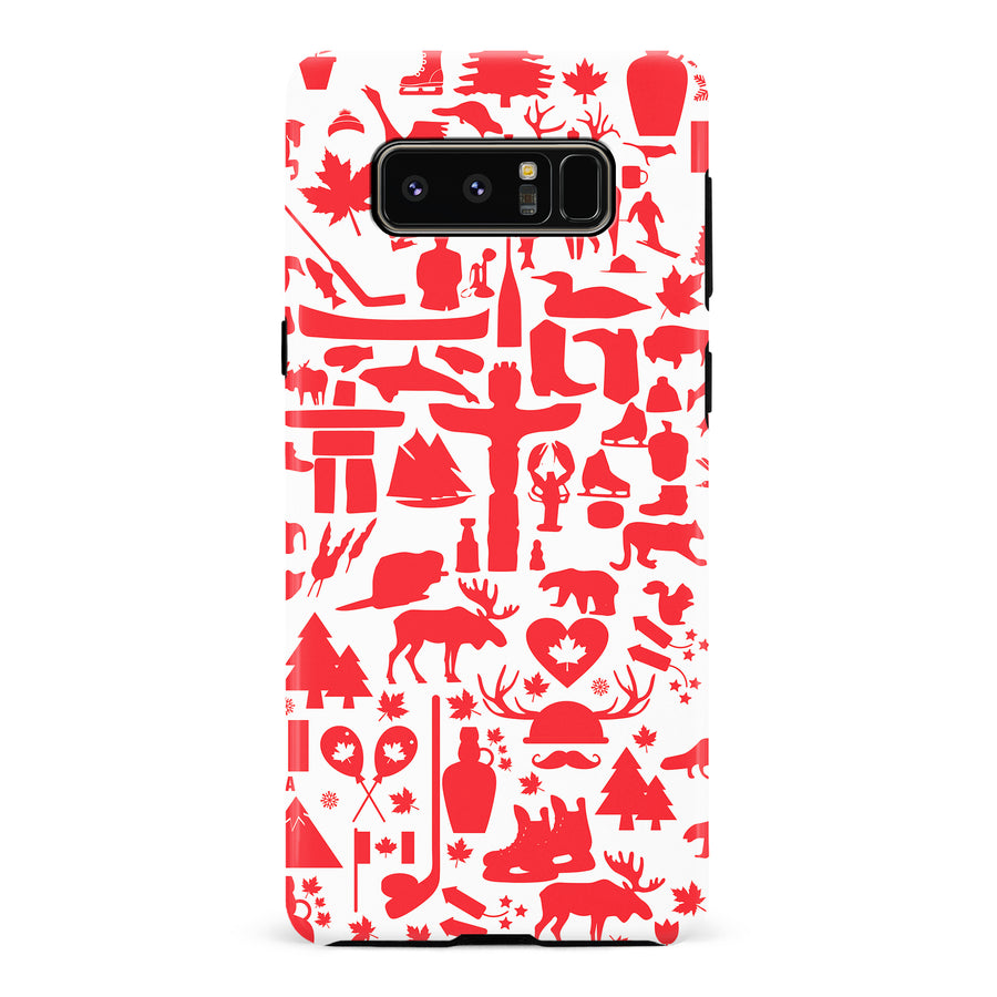 Samsung Galaxy Note 8 Great Canadian Icons Canadiana Phone Case - White