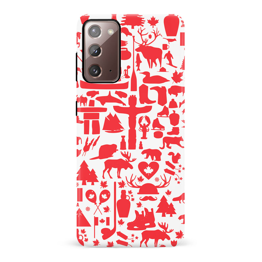 Samsung Galaxy Note 20 Great Canadian Icons Canadiana Phone Case - White