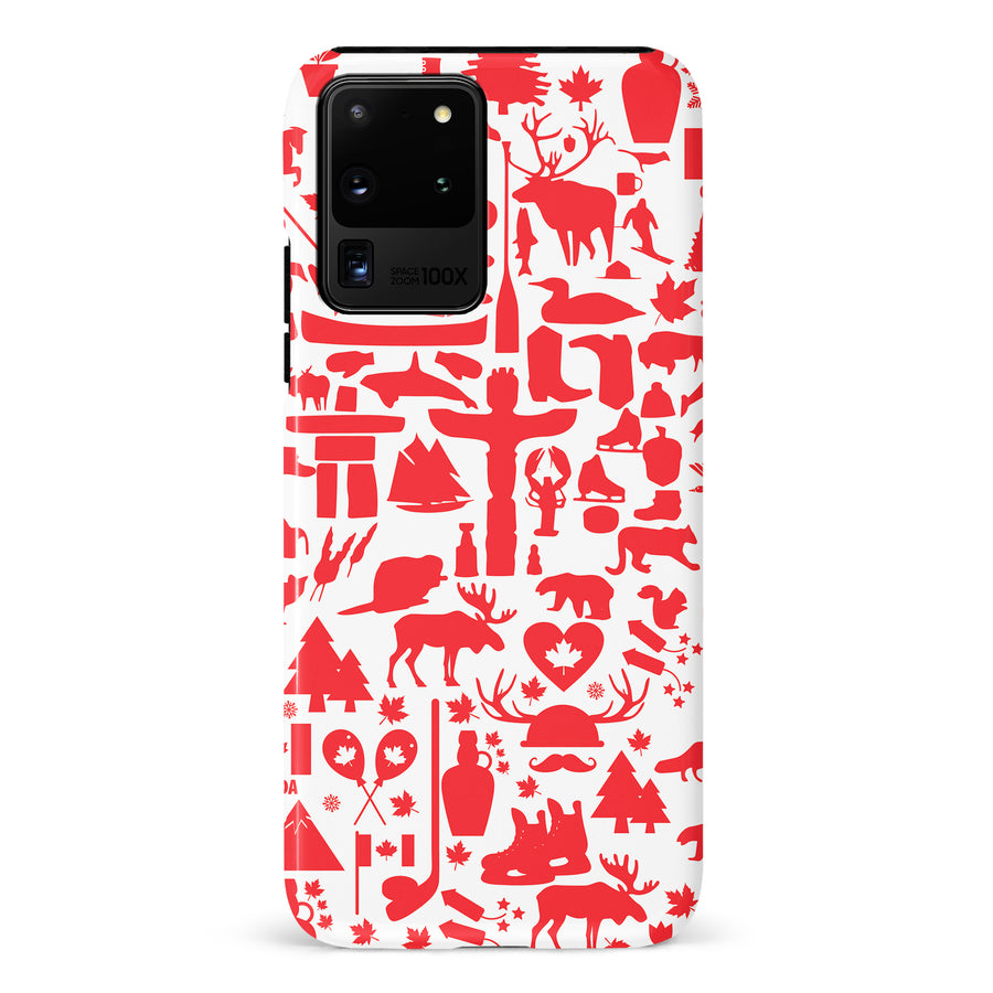 Samsung Galaxy S20 Ultra Great Canadian Icons Canadiana Phone Case - White