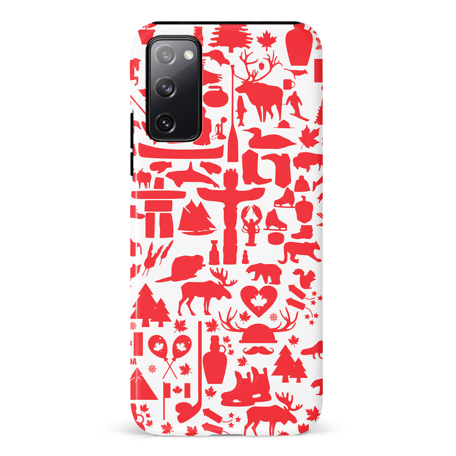 Samsung Galaxy S20 FE Great Canadian Icons Canadiana Phone Case - White