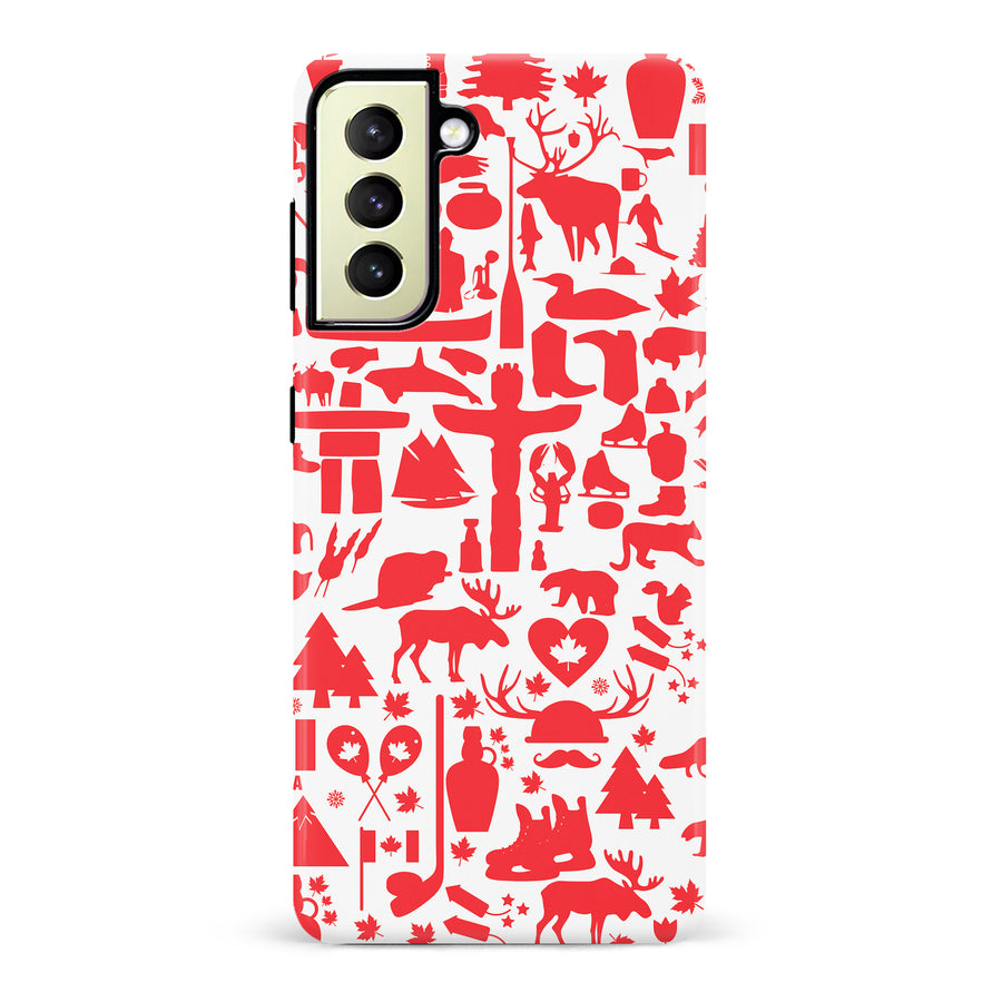 Samsung Galaxy S22 Plus Great Canadian Icons Canadiana Phone Case - White