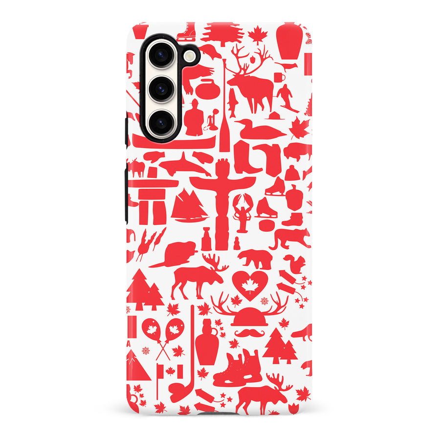 Samsung Galaxy S23 Great Canadian Icons Canadiana Phone Case - White