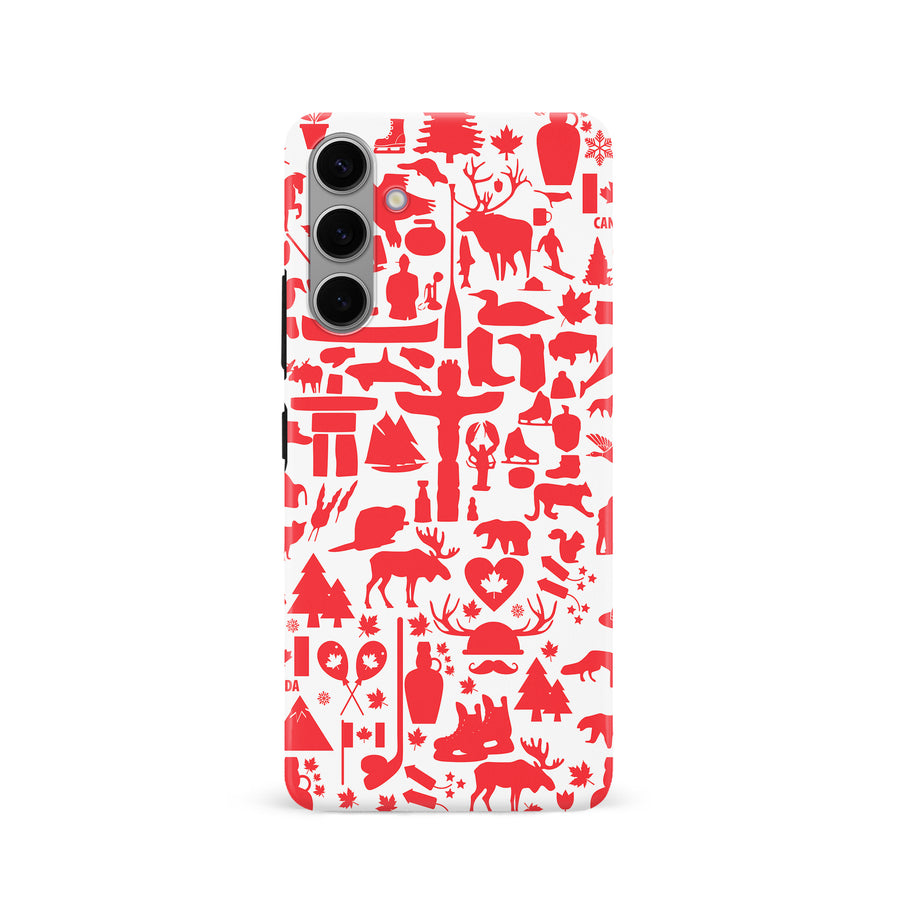 Samsung Galaxy S24 Great Canadian Icons Canadiana Phone Case - White