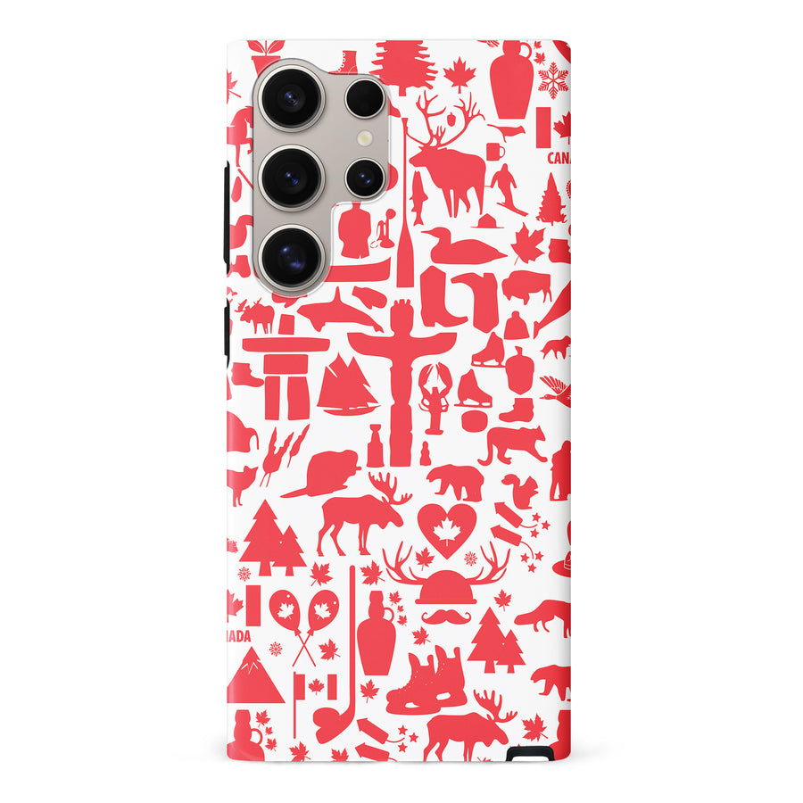 Samsung Galaxy S24 Ultra Great Canadian Icons Canadiana Phone Case - White