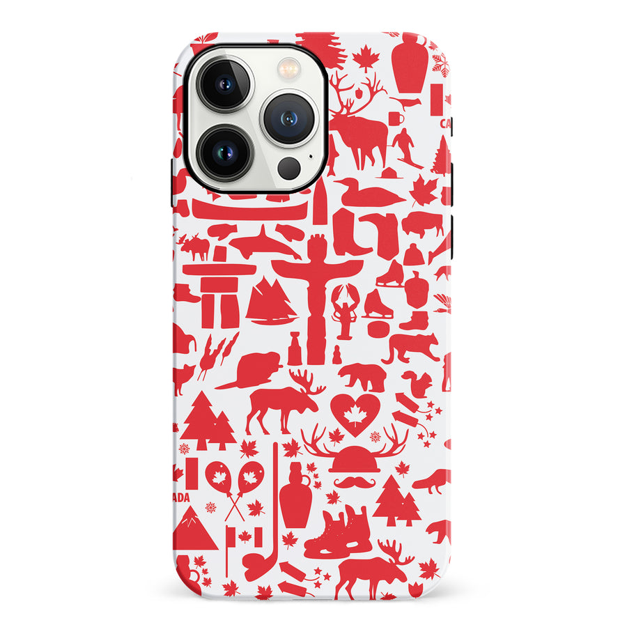 iPhone 13 Pro Great Canadian Icons Canadiana Phone Case - White