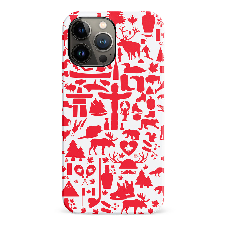 iPhone 13 Pro Max Great Canadian Icons Canadiana Phone Case - White